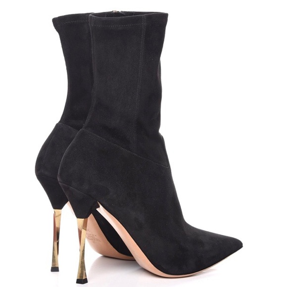Valentino Suede Black Boots - Picture 3 of 6